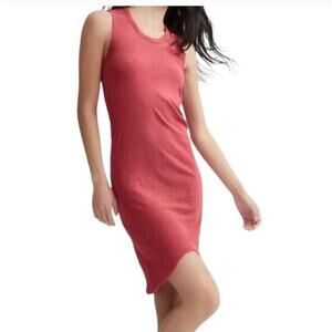 Frank & Eileen Dress Womens Small Tee‎ Lab Tank Pink Asymmetrical Hem Cotton USA